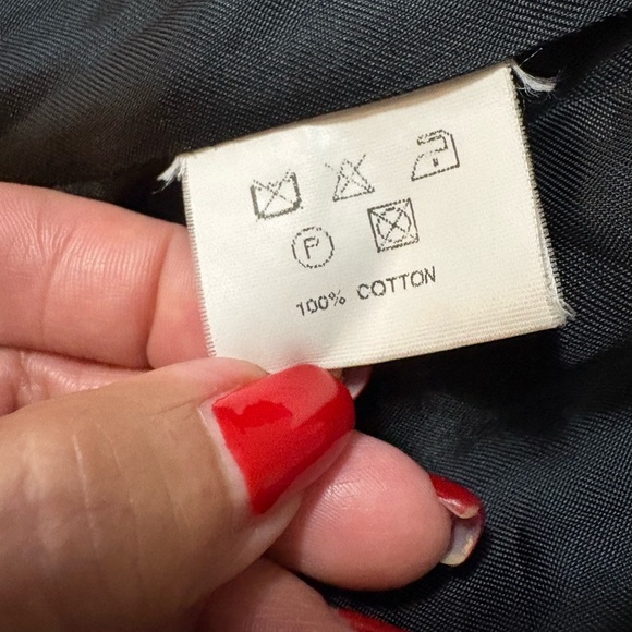 Barneys New York Made in Italy Black Long Streamlined Cotton Coat. Pockets - Picture 10 of 16